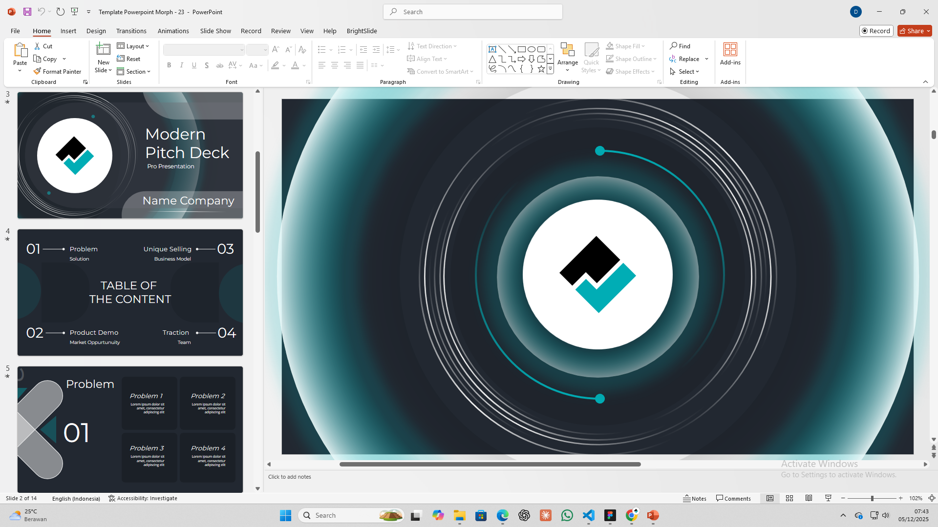 PowerPoint template preview
